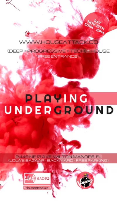 Playing Underground – Nov 12 @ Vinylocoz