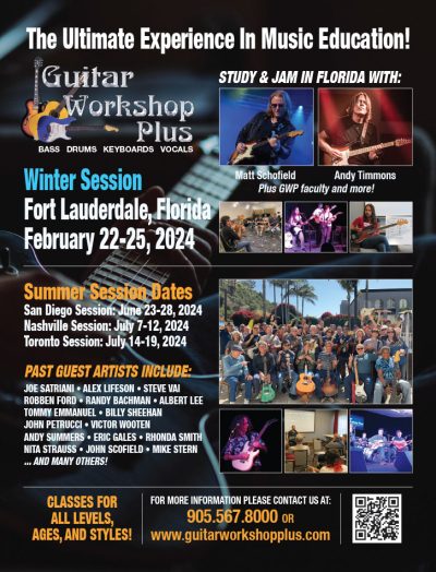 Guitar Workshop Plus has announced its 2024 schedule.