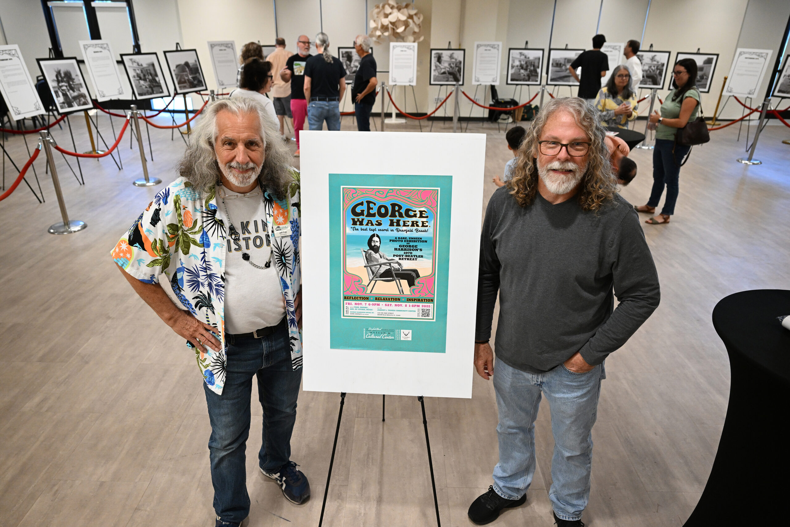 DEERFIELD BEACH - FL NOVEMBER 08: A general view during George Was Here A Photography Exhibit and intimate glimpses of Harrison’s secretive time visiting his family who were residents in Deerfield Beach during a pivotal period in music history, held at Deerfield Beach Historical Society Cultural Center & Museum on November 8, 2025 in Fort Lauderdale Florida. Photo By Larry Marano © 2025