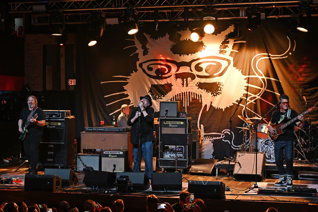 FORT LAUDERDALE FL - NOVEMBER 16: Chan Kinchla, Brendan Hill, John Popper, Tad Kinchla and Ben Wilson of Blues Traveler perform during 30 Years of FOUR Fall Tour at Revolution Live on November 16, 2024 in Fort Lauderdale, Florida. Photo By Larry Marano © 2024